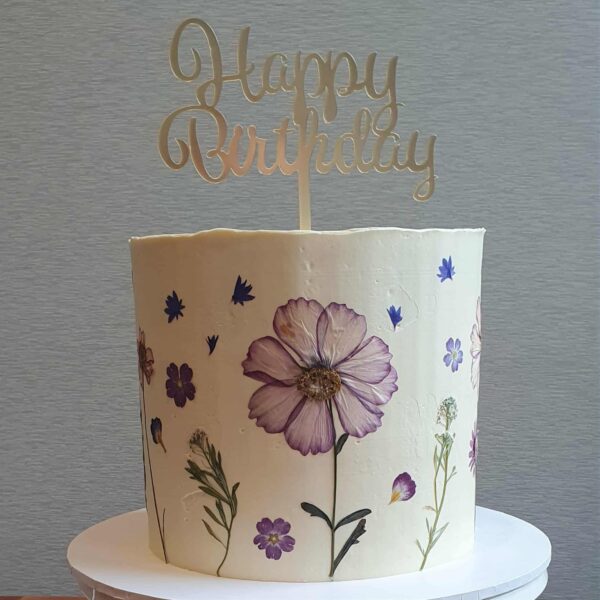 Dried Flower Cake - 8 inch, Tall